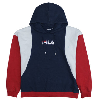 Mens UK Size M FILA Blue Pullover Hoodie