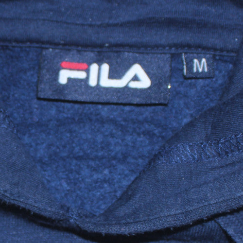 Mens UK Size M FILA Blue Pullover Hoodie