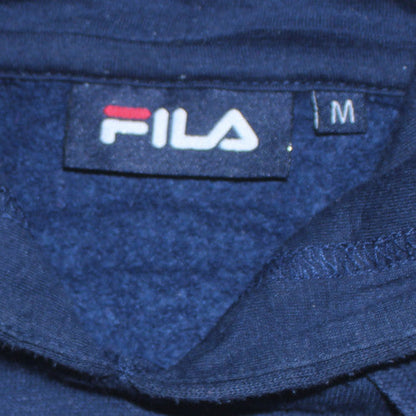Mens UK Size M FILA Blue Pullover Hoodie