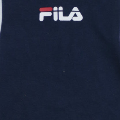 Mens UK Size M FILA Blue Pullover Hoodie