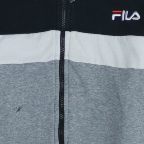 Mens UK Size M FILA Multicoloured Full Zip Hoodie