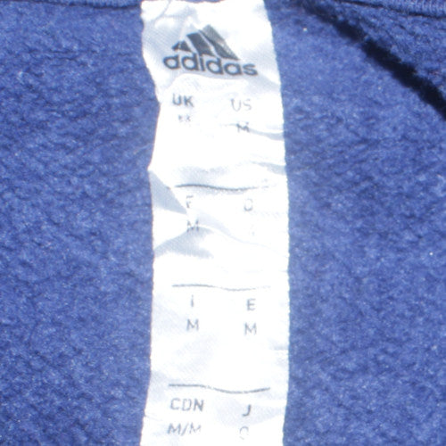 Mens UK Size M adidas Blue Pullover Hoodie