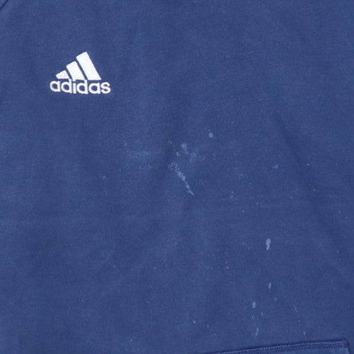 Mens UK Size M adidas Blue Pullover Hoodie