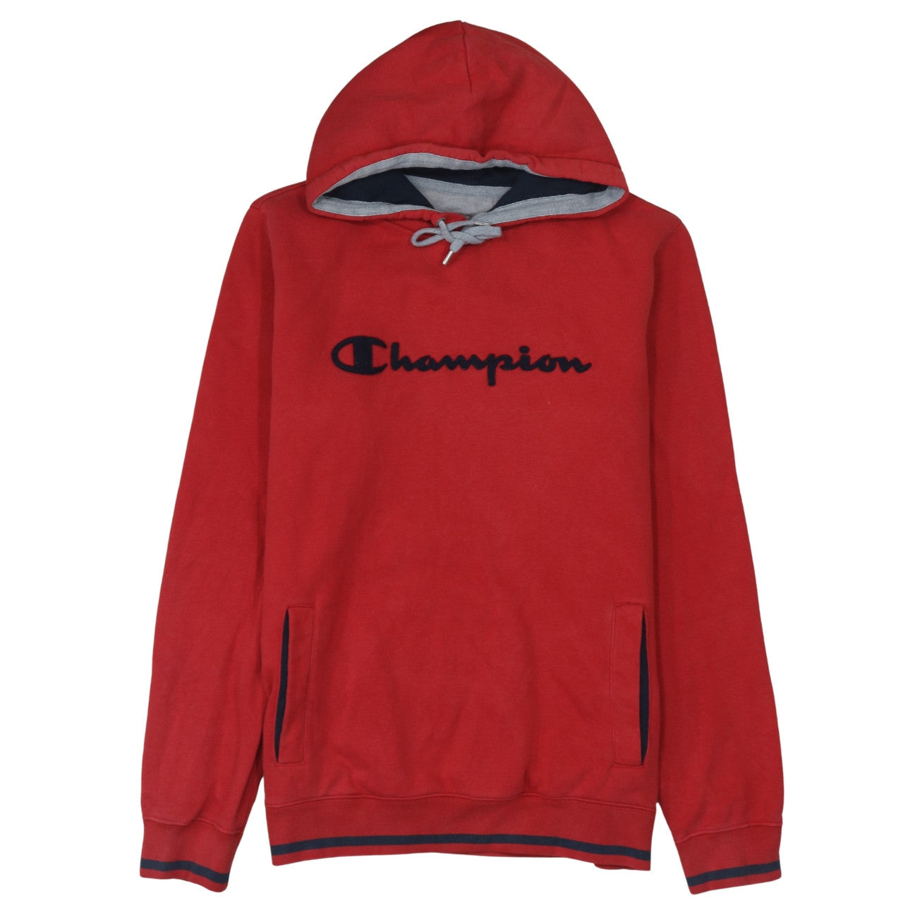 Mens UK Size L Champion Red Pullover Hoodie