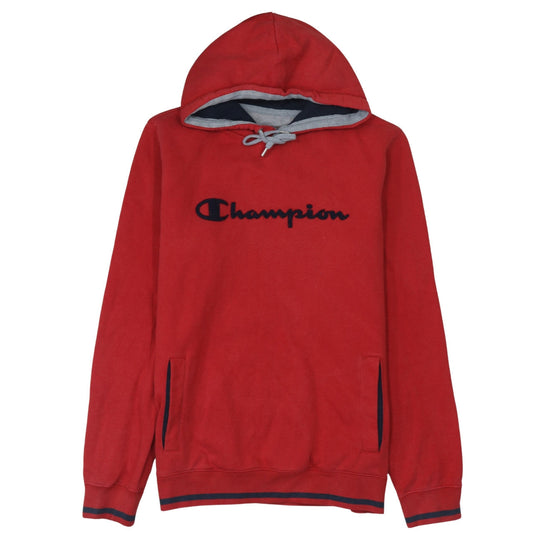 Mens UK Size L Champion Red Pullover Hoodie