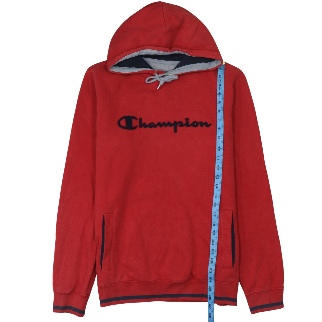 Mens UK Size L Champion Red Pullover Hoodie