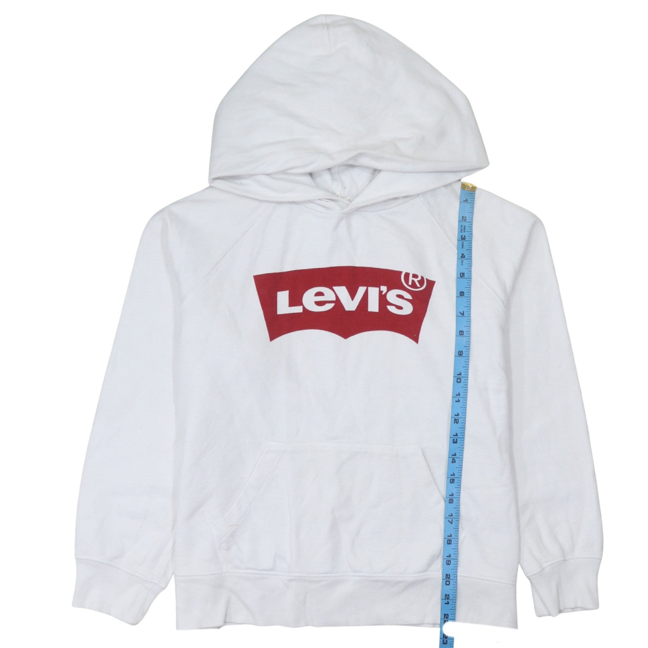 Mens UK Size S Levi's White Pullover Hoodie