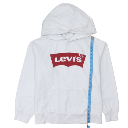 Mens UK Size S Levi's White Pullover Hoodie