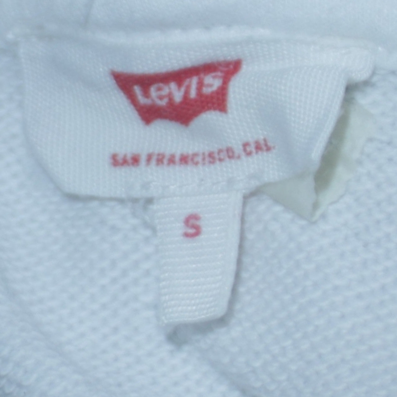 Mens UK Size S Levi's White Pullover Hoodie