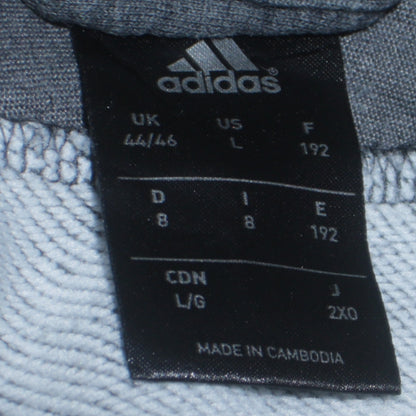 Mens UK Size L adidas Grey Full Zip Hoodie