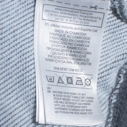 Mens UK Size L adidas Grey Full Zip Hoodie