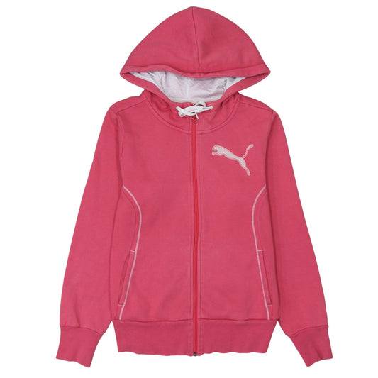 Womens UK Size 10 PUMA Pink Full Zip Hoodie
