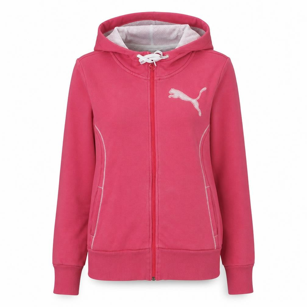Womens UK Size 10 PUMA Pink Full Zip Hoodie