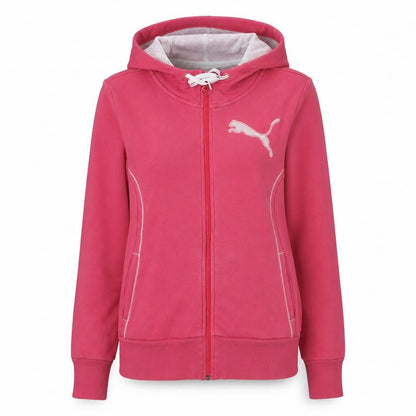 Womens UK Size 10 PUMA Pink Full Zip Hoodie