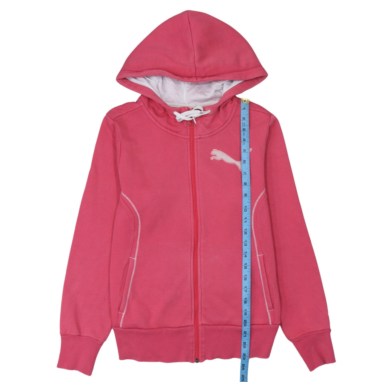 Womens UK Size 10 PUMA Pink Full Zip Hoodie