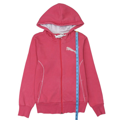 Womens UK Size 10 PUMA Pink Full Zip Hoodie