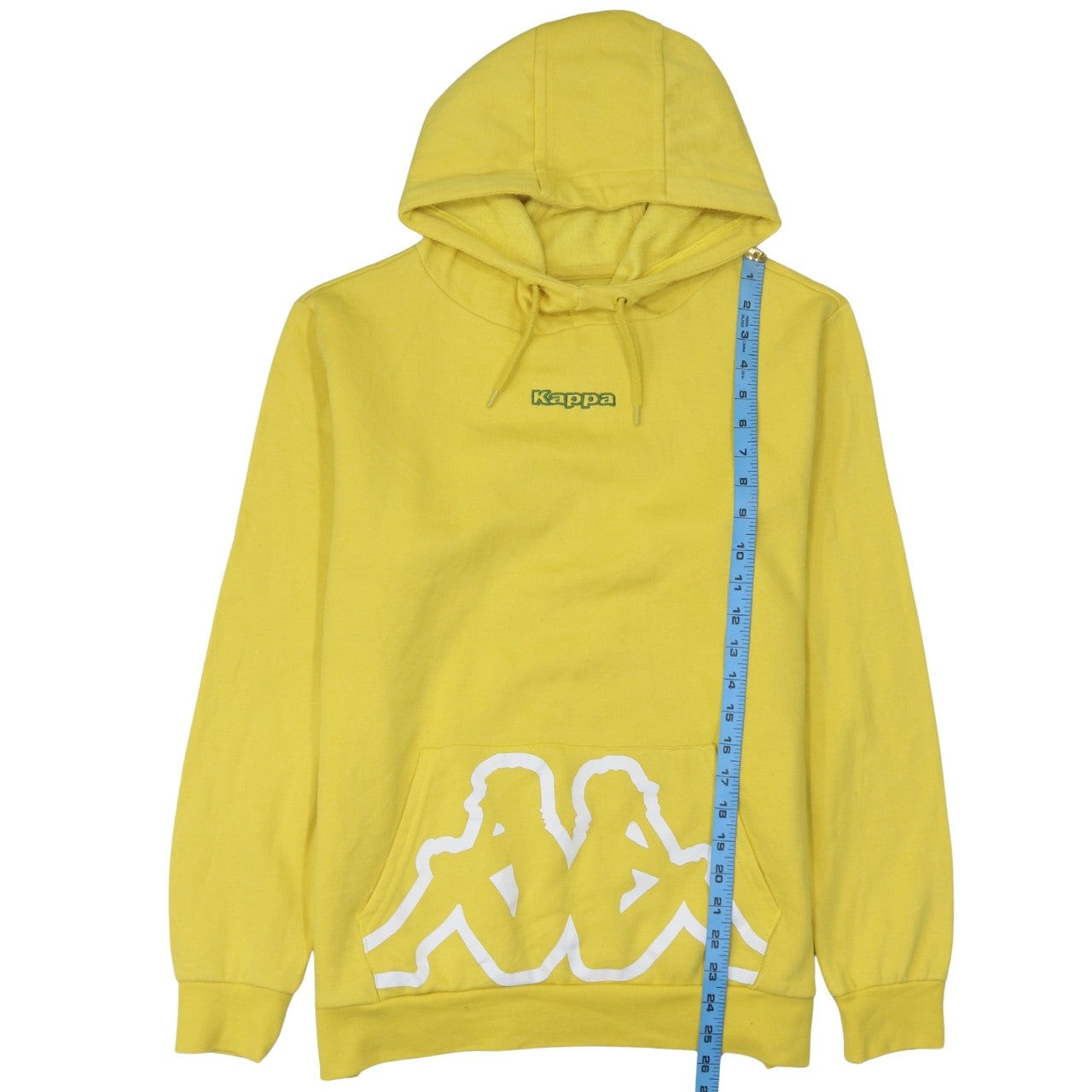 Mens UK Size S Kappa Yellow Pullover Hoodie