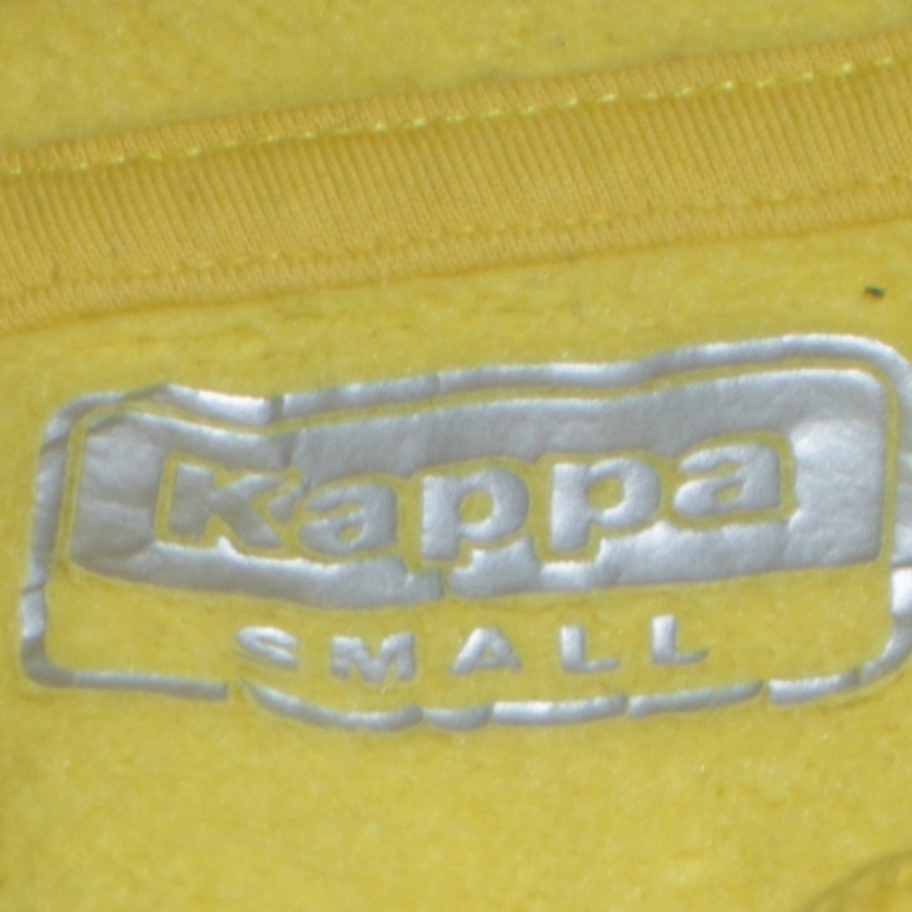 Mens UK Size S Kappa Yellow Pullover Hoodie