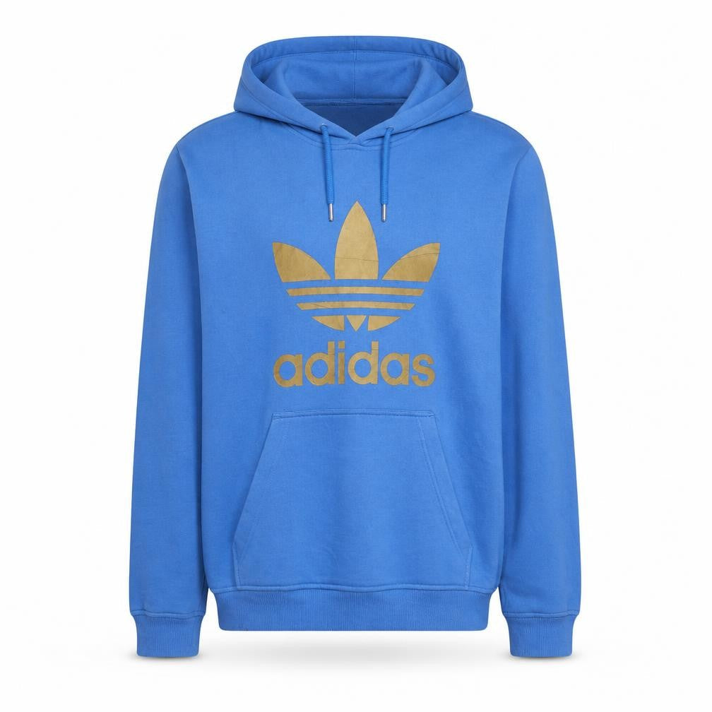 Mens UK Size L adidas Blue Pullover Hoodie