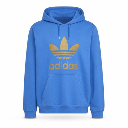 Mens UK Size L adidas Blue Pullover Hoodie