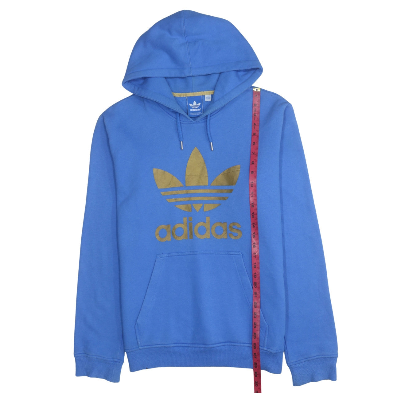 Mens UK Size L adidas Blue Pullover Hoodie