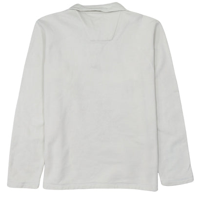 Mens UK Size L Nautica White 1/4 Zip Sweatshirt