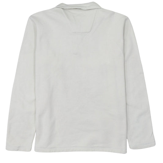 Mens UK Size L Nautica White 1/4 Zip Sweatshirt
