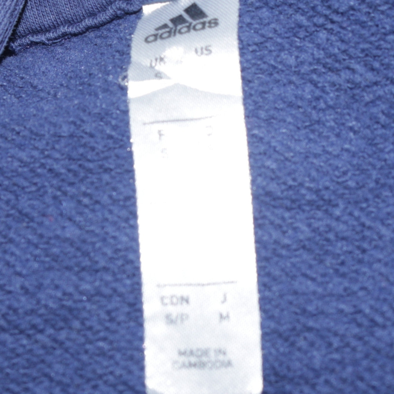Mens UK Size S adidas Blue Pullover Hoodie