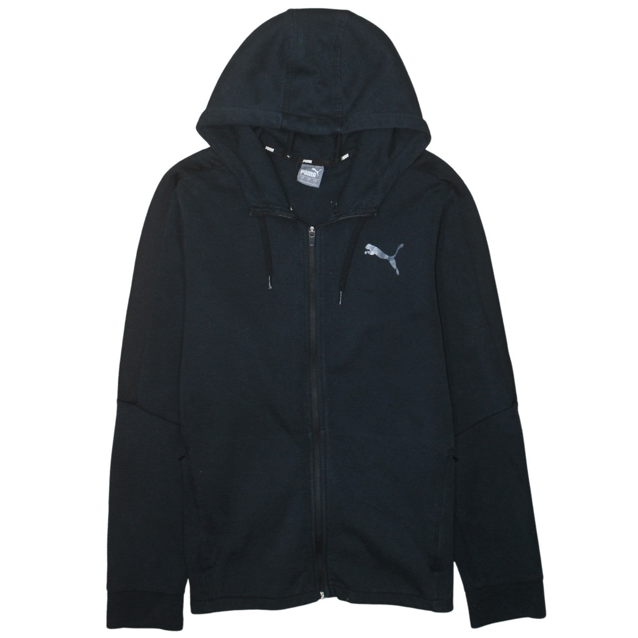 Mens UK Size L PUMA Black Full Zip Hoodie