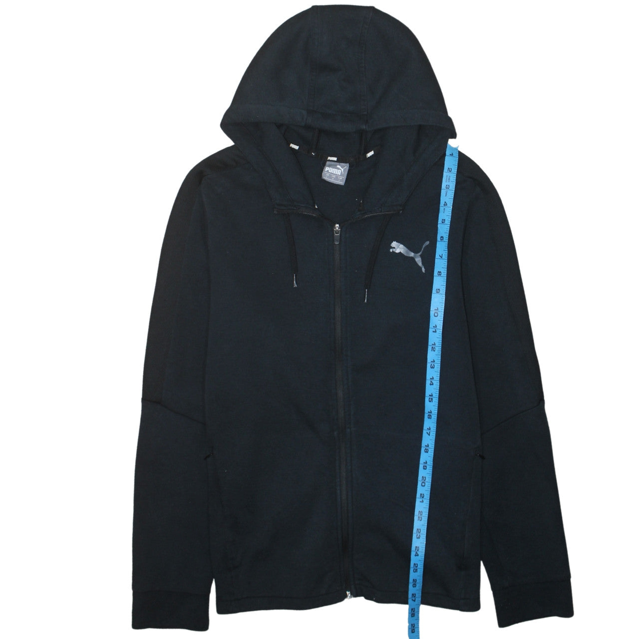 Mens UK Size L PUMA Black Full Zip Hoodie