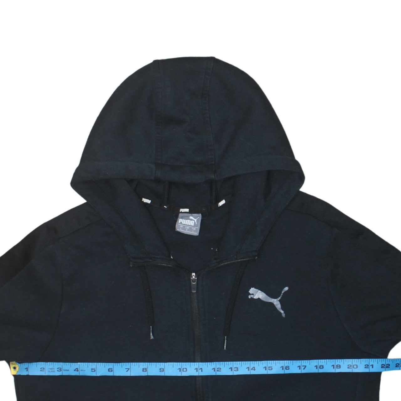 Mens UK Size L PUMA Black Full Zip Hoodie
