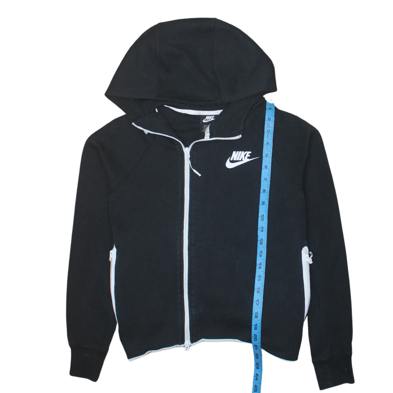 Womens UK Size S Nike Black Full Zip Hoodie