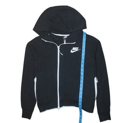 Womens UK Size S Nike Black Full Zip Hoodie