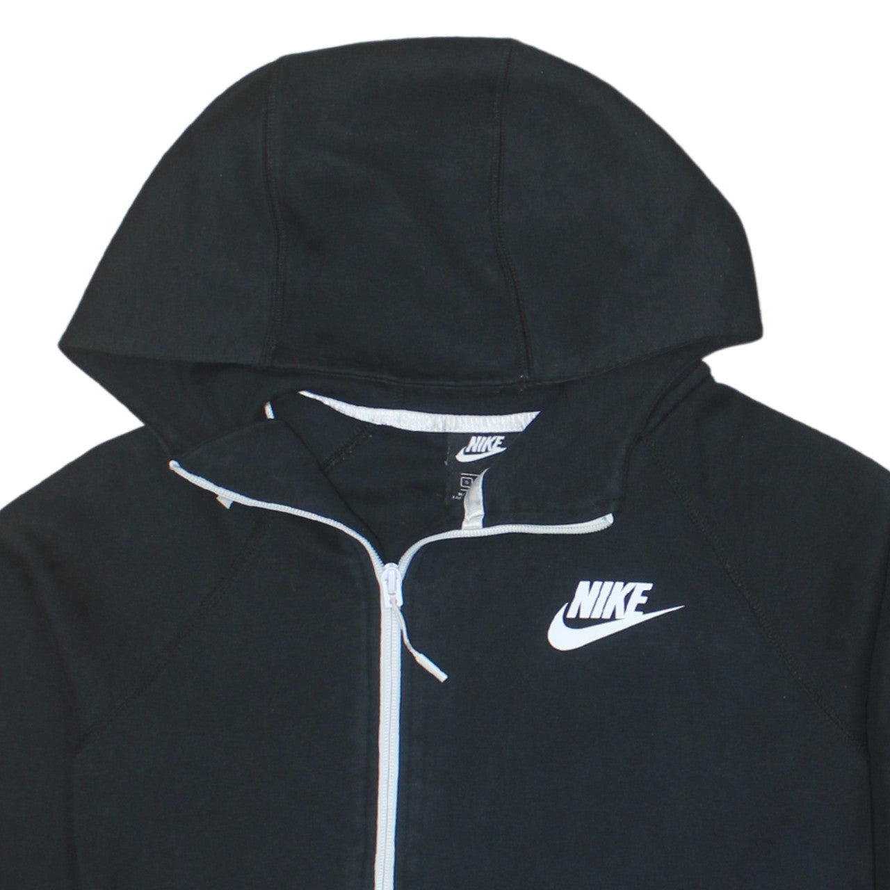 Womens UK Size S Nike Black Full Zip Hoodie