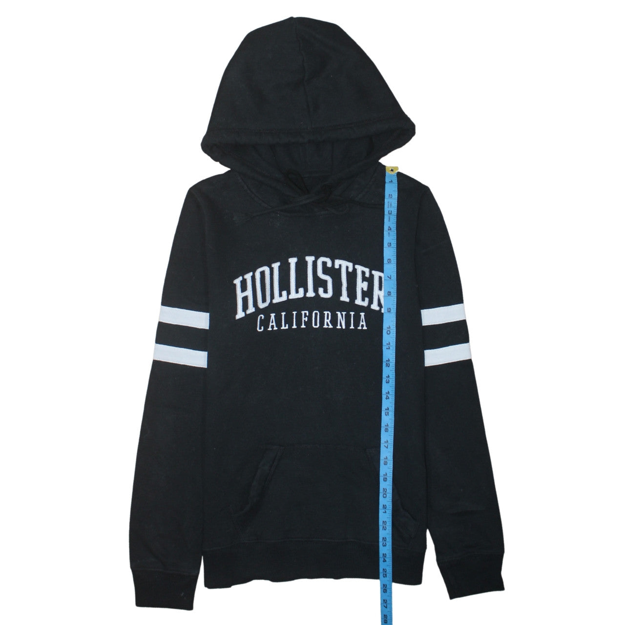 Mens UK Size M Hollister Black Pullover Hoodie