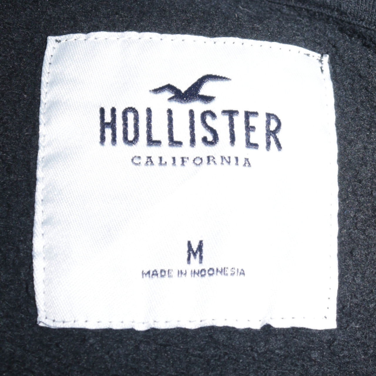Mens UK Size M Hollister Black Pullover Hoodie
