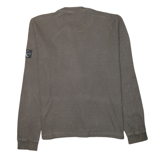 Mens UK Size 2XL Calvin Klein Jeans Brown Pullover Sweatshirt
