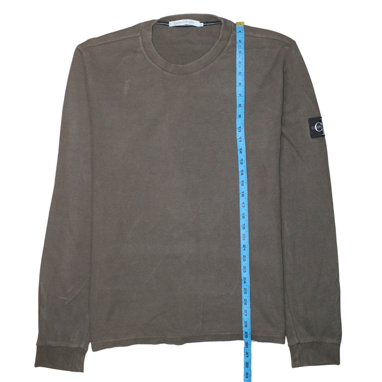 Mens UK Size 2XL Calvin Klein Jeans Brown Pullover Sweatshirt