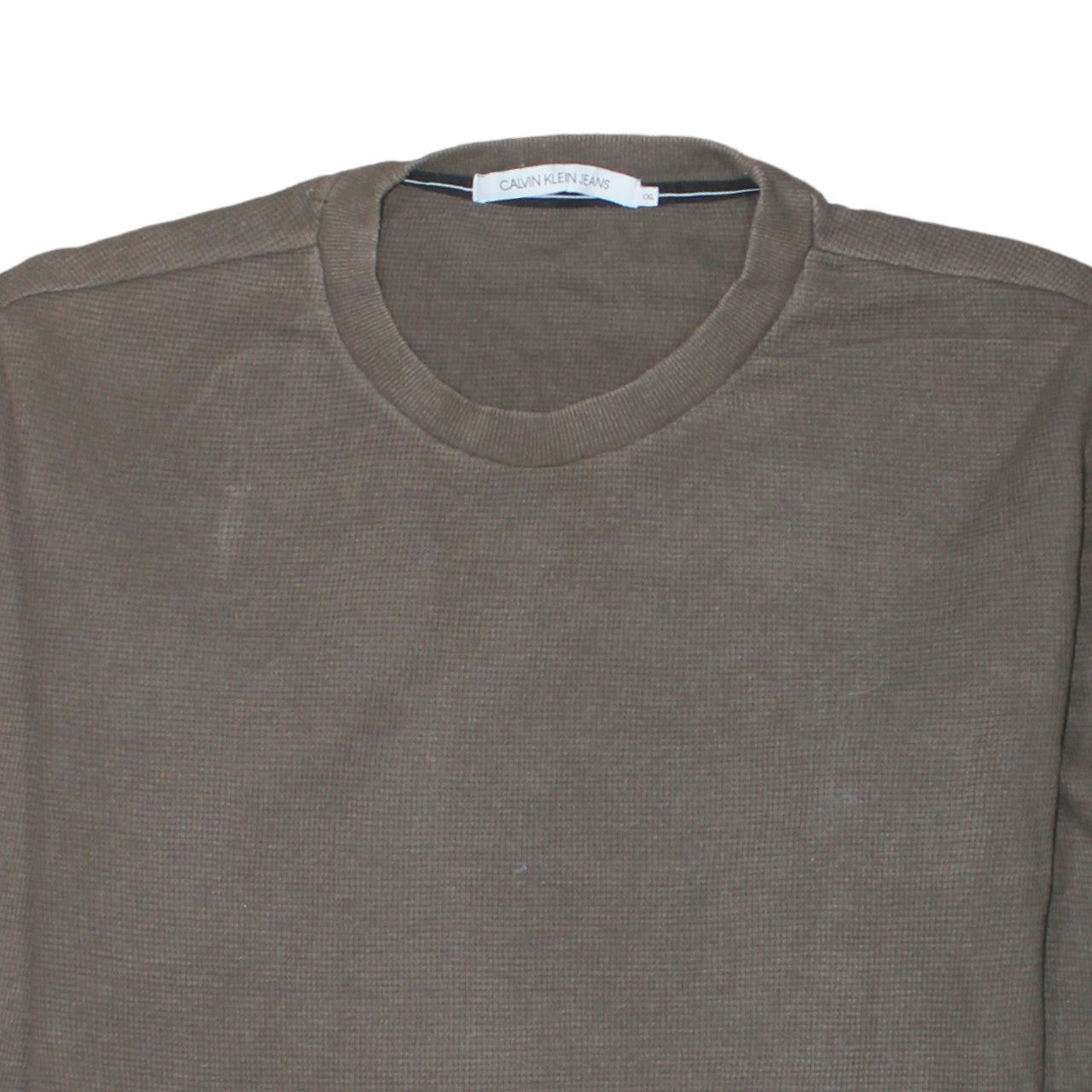 Mens UK Size 2XL Calvin Klein Jeans Brown Pullover Sweatshirt