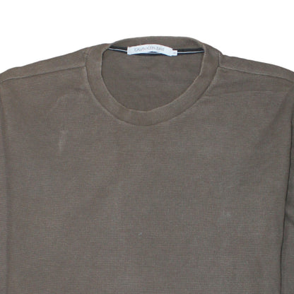 Mens UK Size 2XL Calvin Klein Jeans Brown Pullover Sweatshirt