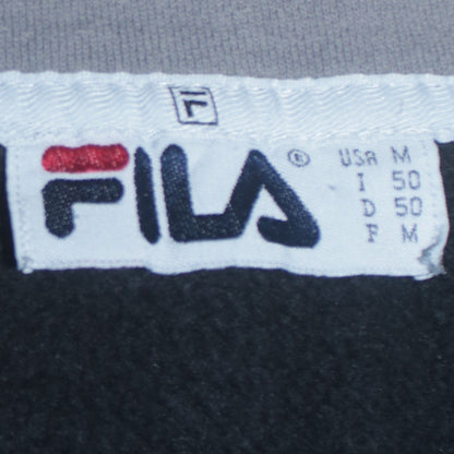 Mens UK Size M FILA Black Henley Sweatshirt