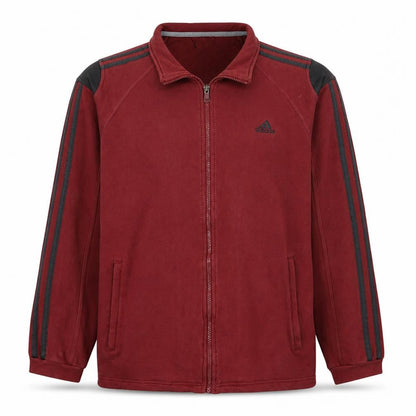 Mens UK Size L adidas Red Full Zip Sweatshirt