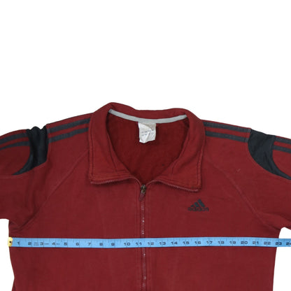 Mens UK Size L adidas Red Full Zip Sweatshirt