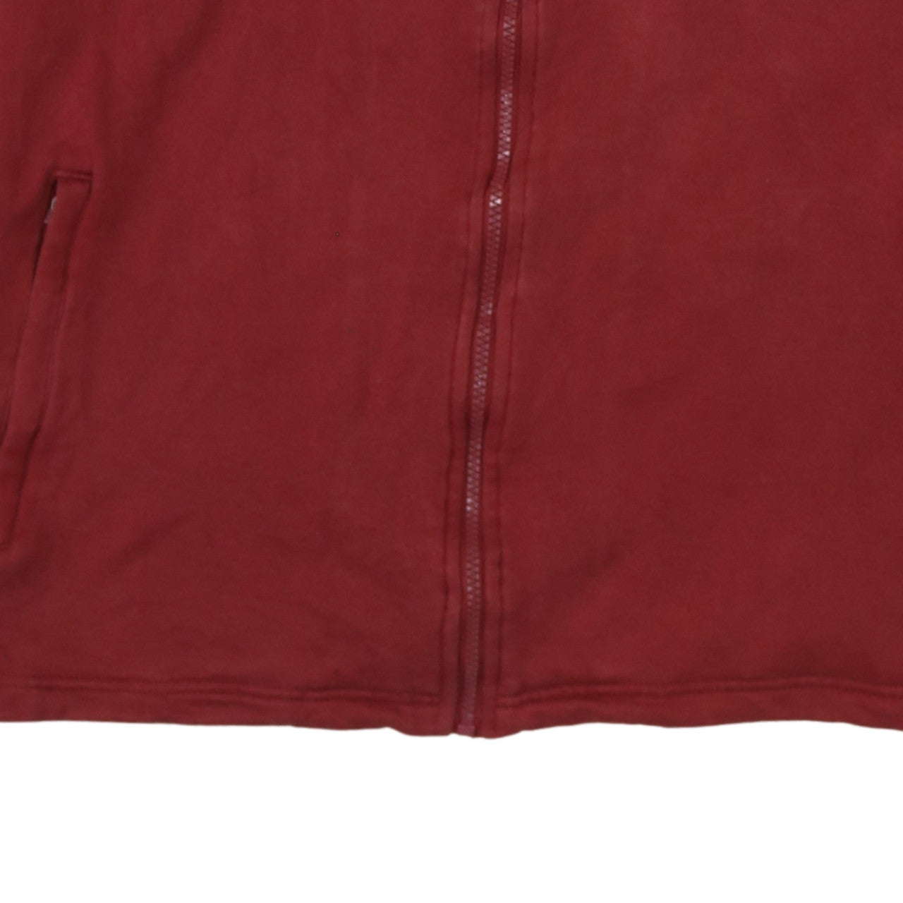Mens UK Size L adidas Red Full Zip Sweatshirt