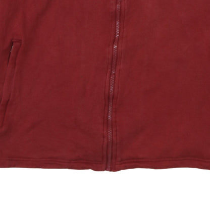 Mens UK Size L adidas Red Full Zip Sweatshirt