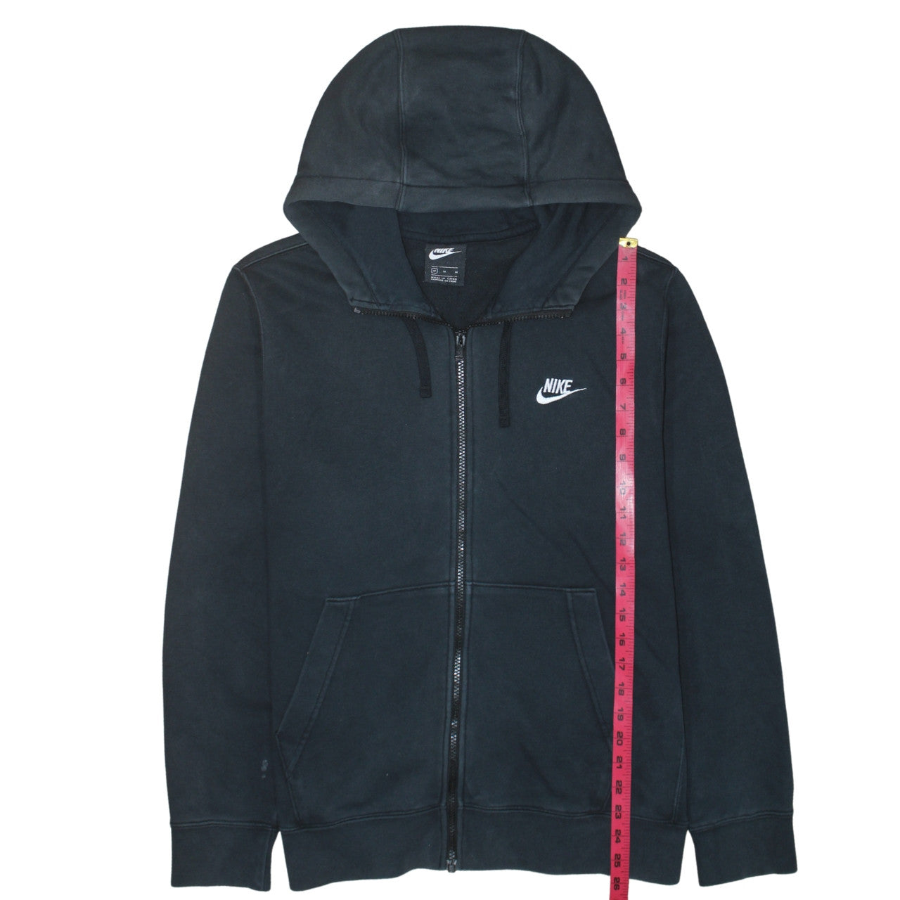 Mens UK Size M Nike Black Full Zip Hoodie
