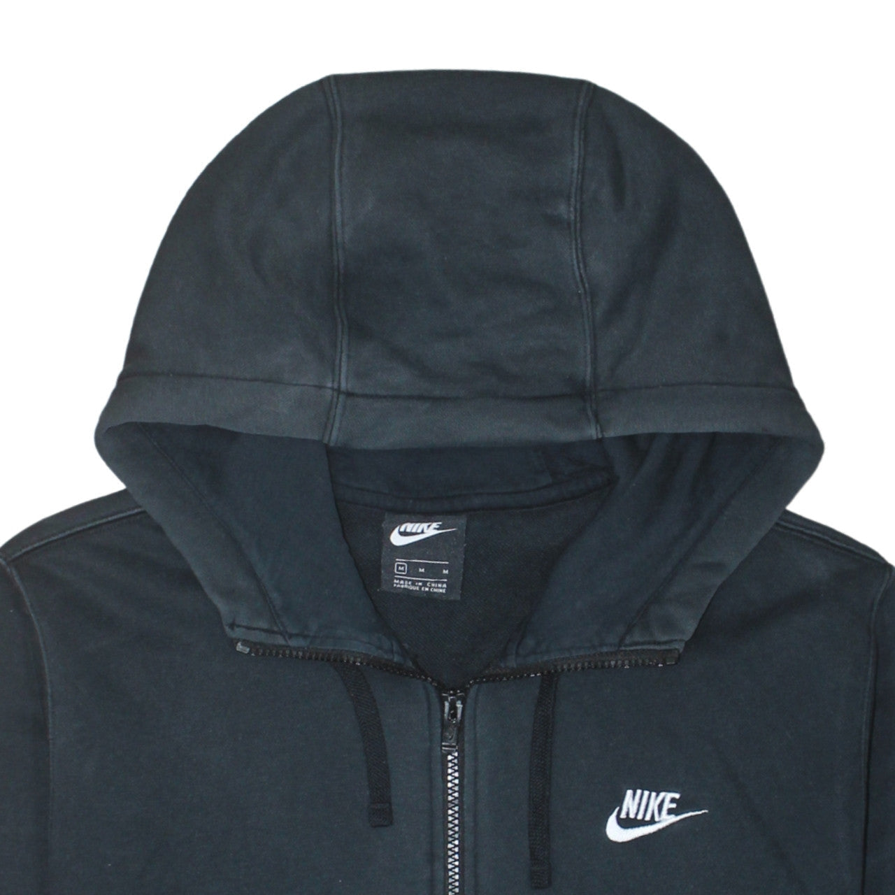 Mens UK Size M Nike Black Full Zip Hoodie