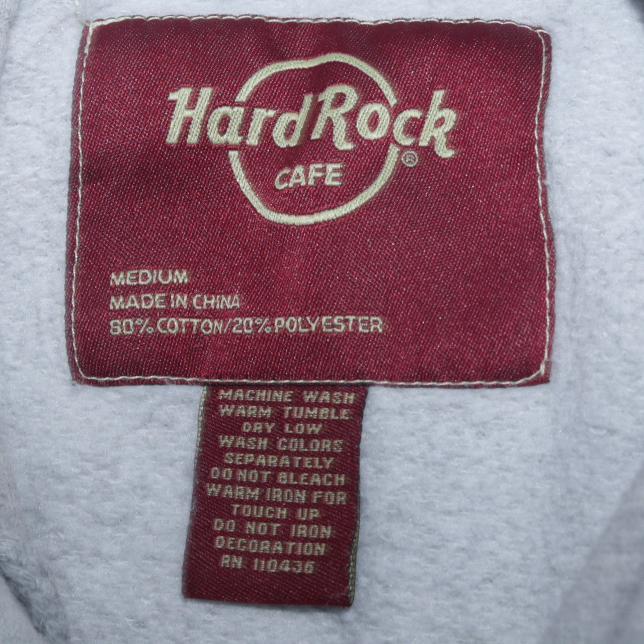 Womens UK Size M Hard Rock Cafe Grey Pullover Hoodie
