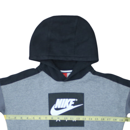 Nike Boys Grey Colourblock Pullover Hoodie XL 13-15 Years