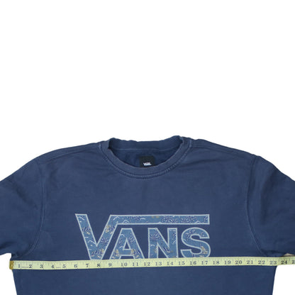 Mens UK Size L VANS Blue Pullover Sweatshirt